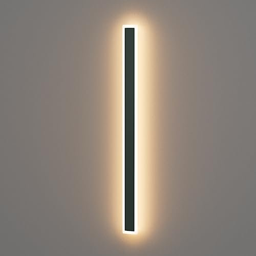 Klighten 35W LED Lange Wandleuchte Anthrazit Aussen Innen, IP65 Wasserdicht Außenwandleuchte Modern 120cm Wandlampe, Warmweiß 3000K Eisen Außenlampe Außenleuchte Wand für Gärten Terasse Korridor