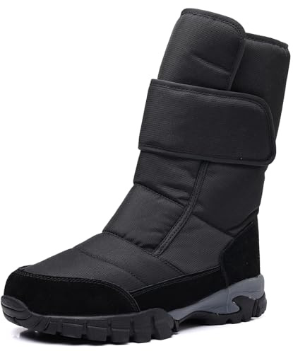 DADAWEN Bottes de Neige après Ski Homme Chaussures Hiver imperméable Chaudes Bottes de Randonnée Marche