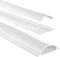 Kabelkanal selbstklebend, 100x7x2,1cm (Platz für bis zu 8 Kabel, 3M Klebestreifen, PVC, streichbar, kürzbar, halbrund, für Schreibtisch, Wand, Sockel, Fußboden etc.) weiß