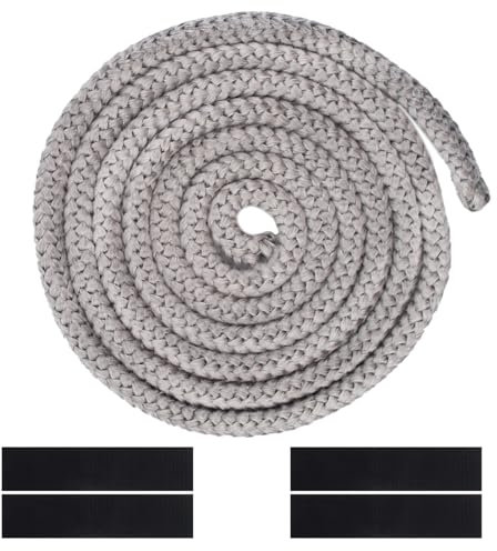 1 Pezzi 10 mm x 2,5 m Guarnizione Camino,guarnizione stufa a legna,Guarnizione per Porta Stufa, Fibra di Vetro,guarnizione alta temperatura,per Camini