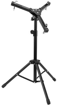 KIMISS Soporte de Caja Ajustable con Diseño de Trípode - Soporte de Batería Trípode de Caja Ajustable Plegable Accesorios para Instrumentos Musicales de Aleación de Aluminio - Doble Refuerzo Ligero