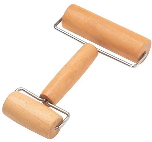Songella Rodillo De Madera Amasar Masa Utensilios Cocina Para Pizzas Galletas Pasteles Tartas Pay Doble Cabeza
