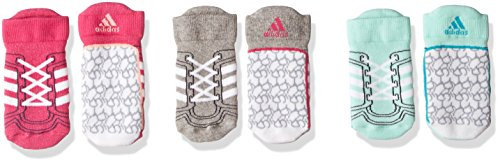 adidas Unisex Baby Infinitex 3 Paia di Calzini, Unisex - Bimbi 0-24, Calzini, DJ2302, Real Magenta/Medium Grey Heather/Clear Mint, 27-30