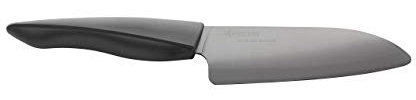 Kyocera ZK140BKBKEU Shin Black Coltello in Ceramica Nera, Santoku 14cm