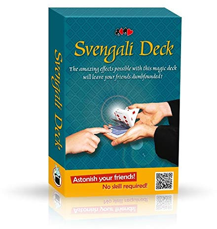 Svengali Deck Trickkarten-Spiel mit Deutscher Anleitung | Zauberkarten inkl. 10 Tricks | Magic Deck, Kartenspiel zum Zaubern, Gezinkte Karten, Zauber-Spielkarten für Erwachsene