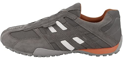 Geox Herren Uomo Snake L Sneakers, Lt Grey Anthracite, 48 EU