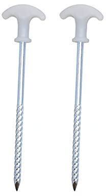 2 Piezas Clavo Molido Espiral Uñas Molidas Que Brillan Intensamente Clavos De Tienda Fluorescentes Clavos Luminosos De La Tienda Accesorios Uñas Carpa Pabellón Acero Inoxidable