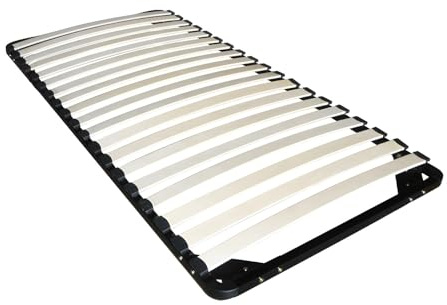 Vente-unique - Sommier Cadre à Lattes 90 x 190 cm - 19 Lattes - sans Pieds - Noir - Kalista de YSMÉE