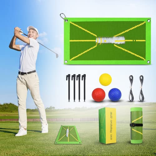Edenarch® Golf Training Mat For Swing Path Detection | Golf Training Aid For & | Analyse Swing Path & Correct Stance & Posture | Golf Gift Accessories For Beginners | UK Based Company, Green
