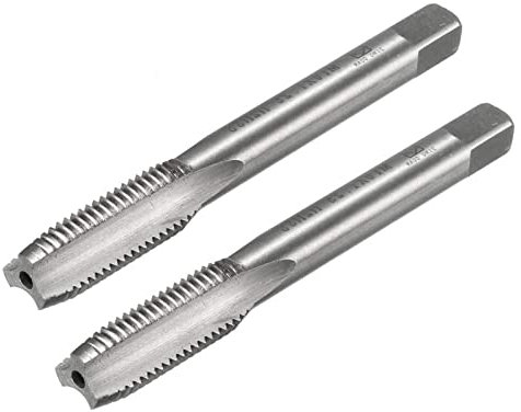 TOP-VIGOR Macho de rosca de rosca recta M10 x 1,25 mm, 2 grifos de fresado de rosca con tolerancia H2, HSS recto de 3 flautas métricas para taladrar y roscar