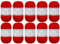 Utopia Crafts JOY Uni Strick- und Häkelgarn, Weich, Pflegeleicht, 100% Polyacryl, 10x 50 g Knäuel, 150m (Rot)