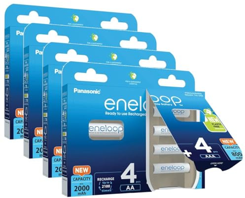 Eneloop Combipack 4 x 8 wiederaufladbare Batterien 4 x AA (2000 mAh) + 4 x AAA (800 mAh)