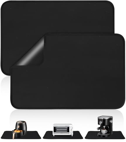 2 Tapis D'isolation 60x40cm, Antidérapant et Imperméable, Tapis de Protection de Comptoir, Idéal pour l'isolation des Friteuses à Air, Micro - Ondes, Cafetière
