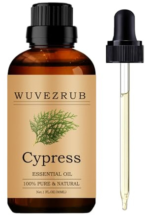 Wuvezrub Cypress Essential Oils, 30ML Pure and Natural Essential Oil for Aromatherapy Diffuser - Cypress / 1 Fl Oz