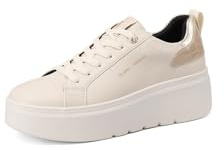 QUEEN HELENA Sneakers Platform Scarpe da Ginnastica con Strass Donna X31-5 (X33-13 Beige, Sistema Taglie Calzature EU, Adulto, Donna, Numero, Media, 39)