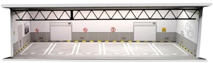LeeQinersw Modelo de Coche Vitrina a Escala con Luz Led Integrada Caja Coleccionable para Autos Miniatura Garaje de Estacionamiento con Puerta Acrílica Expositor, Style C