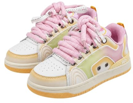 Baskets Femme Plateforme Chaussures Compensees Chunky Casual Sneakers | Chaussures femme confortables et respirantes en mesh PU avec talon de 4.5cm. Idéal pour le quotidien, la rue et l'école.
