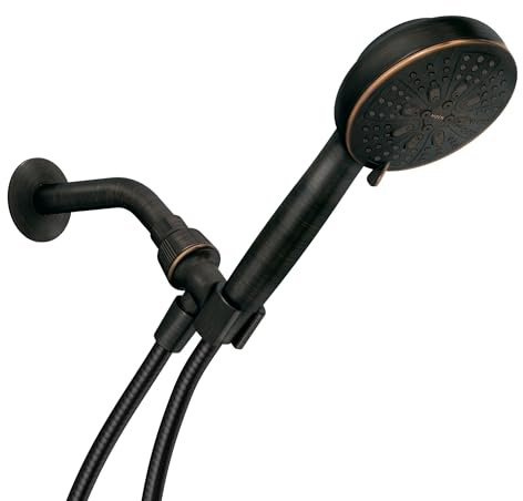 Moen Mediterranean Bronze Hydro Energetix High Pressure Shower Head with Handheld Sprayer Featuring 8 Spray Settings, 200H0BRB