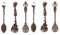 6pcs Vintage Crystal Alloy cuillère à café, petite cuillère à dessert, cuillère à café espresso, petites cuillères, cuillère à café salon de thé décorer la cuillère à dessert avec cuillère à café