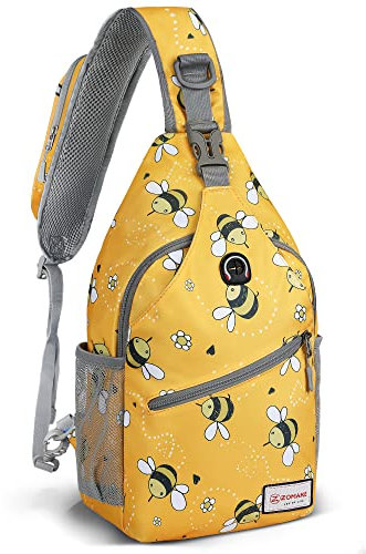 ZOMAKE Brusttasche Herren Diebstahlsicher 8L - Crossbody Bag Für Männer Frauen Herren Schultertasche Sling Bag Für Outdoor Radfahren Reisen Wandern(Bienengelb Neu)