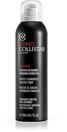 Collistar Uomo Schiuma Da Barba Aderenza Ottima, Ottimale per Pelli Sensibili, Idrante e Lenitivo, Protegge e Nutre la pelle, 200ml