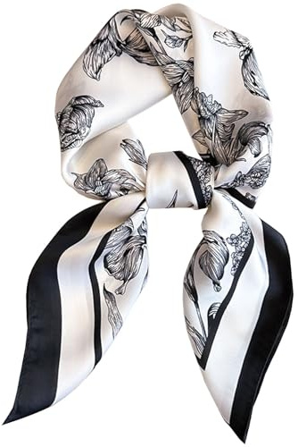 Dailyacc Hair Bandanas Scarf For Women Lightweight Fashion Neck Silk Satin Head Scarves For Sleeping Handbags Scarf-30