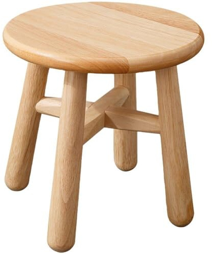 Muteitt Barnpall, mjölkpall, växtstativ, handgjord träpall, rund stegpall, träpall för barn, liten pall, skobytespall