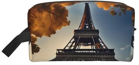 Bella Torre Eiffel Parigi stampa spaziosa borsa cosmetica per le donne, borsa da toilette per gli uomini borsa da toilette da viaggio