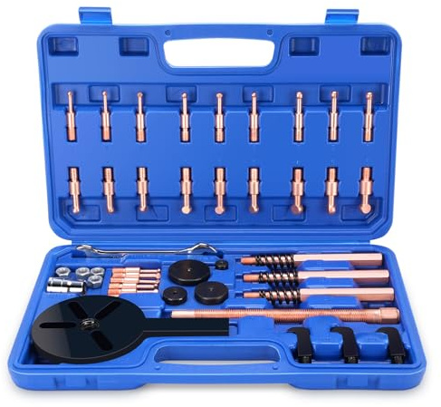 WODHMIEY Dreiarm-Abzieher Lagerabzieher, Innen- und Außenlager Entferner, Hochfester Rotstahl, Verstellbar, Mit 6 Spannzangen & 3 Haken, Für Verschiedene Lagergrößen, Inklusive Werkzeugkoffer