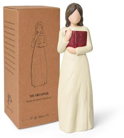 Cuayaes Regalos para Lectores, Profesora, Estudiantes, Graduados, Figuras Decorativas Pintada a Mano con Resina, Escultura Decoracion Hogar Modernas para Escritorio, Salon