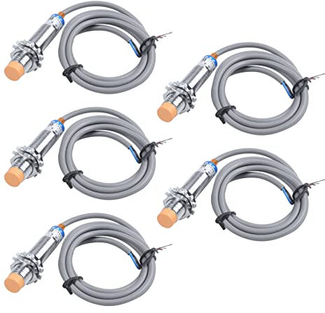 Kznifmk 5X DC6-36V 300MA NPN NO 3-Alambres 4mm Tubular Interruptor del Sensor de Proximidad Inductivo LJ12A3-4-Z-BX