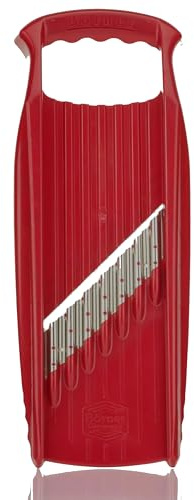 Börner by Reston Lloyd Wave-Waffle XXL Power Line • Crinkle Cut/Spirelli Vegetable Slicer • Slicer for Wave Waffle Cut Vegetables • Wavy French Fries • Made in Germany, Red
