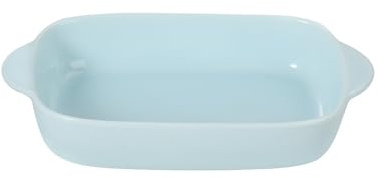 HCHLQLZ Bandeja Horno Ceramica Rectangular – Bandeja de Horno Individual para Lasaña,Canelones y Tartas – Mini Cocotte y Fuente para Servir Comida, Apta para Microondas y Lavavajillas – Azul