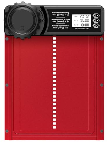 Puerta de gallinero automático batería con temporizador