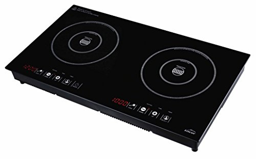 Lacor 69333 Horisontell Dubbel Induktionsplatta, 3 500 W, Svart
