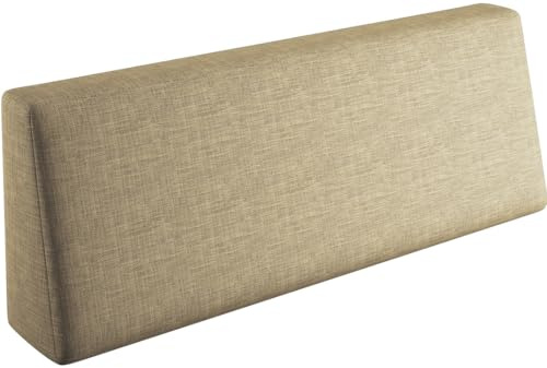 sunnypillow Grand Coussin Dossier pour Canapé Palette Euro Intérieur/Extérieur Appui - 120 x 40 x 20/10cm - plusieures Tailles et Couleurs à Choisir Coussin Matelas en Mousse - Beige