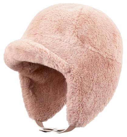 Clakllie Unisex Wintermütze mit Ohrenklappen,Winddichter Kunstfellmütze Fellmütze Fliegermütze,Trappermütze Bomberhut Skifahren Russische Mütze,Warme Ushanka Chapka Hut für Outdoor-Aktivitäten