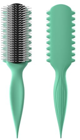 AM8:00 Curl Defining Brush,9 Rows Premium Styling Hairbrush for Curly Hair