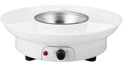 Qcwwy Set di Pentole Elettriche per Fonduta di Cioccolato con 10 Forchette 25 W 2 Marce, Ideali per Regali di Nozze per Feste, Pentolino per Cioccolato Fondente (Spina Europea 220 V)