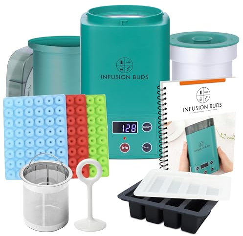 2 in 1 Decarboxylator & Tea Strainer Magic Butter Machine and Oil Infuser, Compact Design, Herbal Recipe Book and Accessories Included