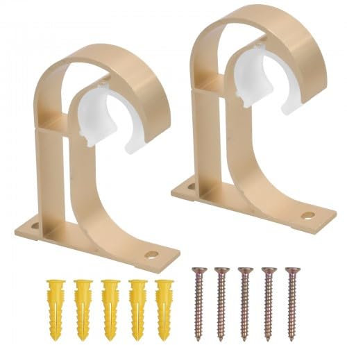 Bastoni Per Tende A Soffitto - Staffe, Asta, Bastone in Alluminio Con Viti (Oro)