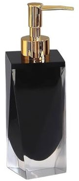 KJHTRED Handseifenspender, 400 ml, leicht, Luxus-Hotel-Shampoo, Duschgel, Leere Flasche, Badezimmer-Pressseifenspender, Haushaltsspender, Flasche, Seifenspender (schwarz)