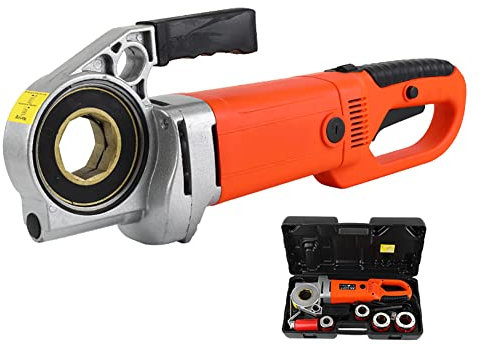 Filiera Elettrica per Filettatura Di Tubi Kit per filettare tubi a cricchetto, filettatrice elettrica per tubi, macchina per filettare tubi portatile da 2300 W con 6 filiere e custodia per i