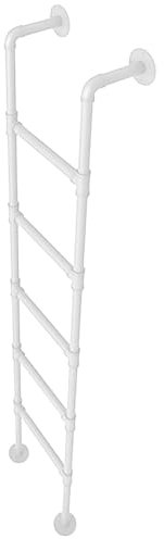 Scala da parete in metallo per loft di casa, 180,3 cm, scala antincendio in ferro battuto, regolabile, 100-300 cm, ideale per tetto, cantina, garage, finestra accesso