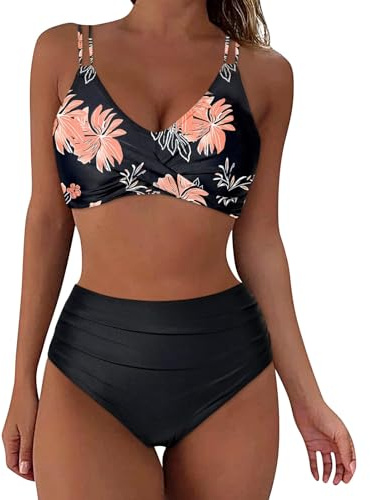 Generico Dam Brasiliansk baddräkt push-up kurvig bikini set sexig sommar hög midja strandkläder tvådelad klassisk triangel varm koordinerad justerbar surfing baddräkt pool