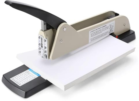 Agrafeuse à Bras Long, Agrafeuse Robuste à Longue Portée, Capacité De 210 Feuilles, Profondeur D'agrafage Réglable De 9,84 Po, Adaptée Aux Livrets Et Aux Documents De Bureau, Guide Papier Fixable
