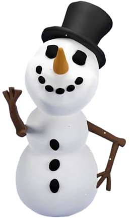 Piccole figure di pupazzo di neve,Decorazioni natalizie divertenti stampate in 3D - Artigianato di figure decorative,Per collezionisti Fotografia Casa Ufficio Camera da letto Soggiorno Exhibic