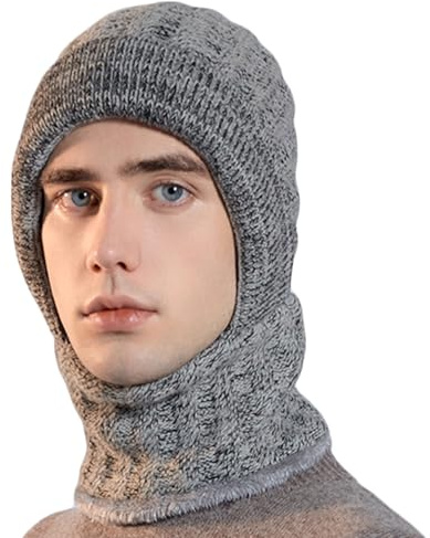 QUALTRIXIAN Bonnets d'hiver en Tricot Thermique pour Hommes Bonnet en Tricot Chaud avec Oreillettes Chapeaux de Course d'hiver pour Les activités de Plein air Cadeaux pour/Hommes/Elle/Lui/Papa