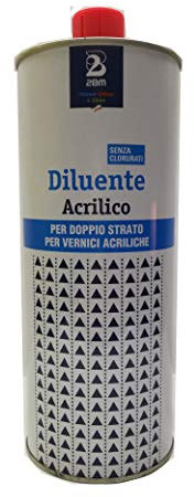 Diluyente acrílico universal medio sin clorados para doble capa 2BM | Disolvente pinturas carrocerías | Dilución de pinturas acrílicas para industrias metálicas y carrocerías | Botella de 1 l.