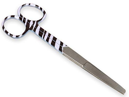 GIMA ref. 20529 Tijeras de vendaje de acero inoxidable y de punta recta con puntas alternas para enfermería y uso medical, accesorio del botiquín de primeros auxilios, 14 cm, fantasía huellas